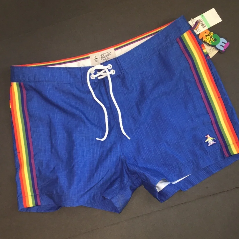 NWT Penguin by Munsingwear “Surf the Web” Men’s Swim Trunks